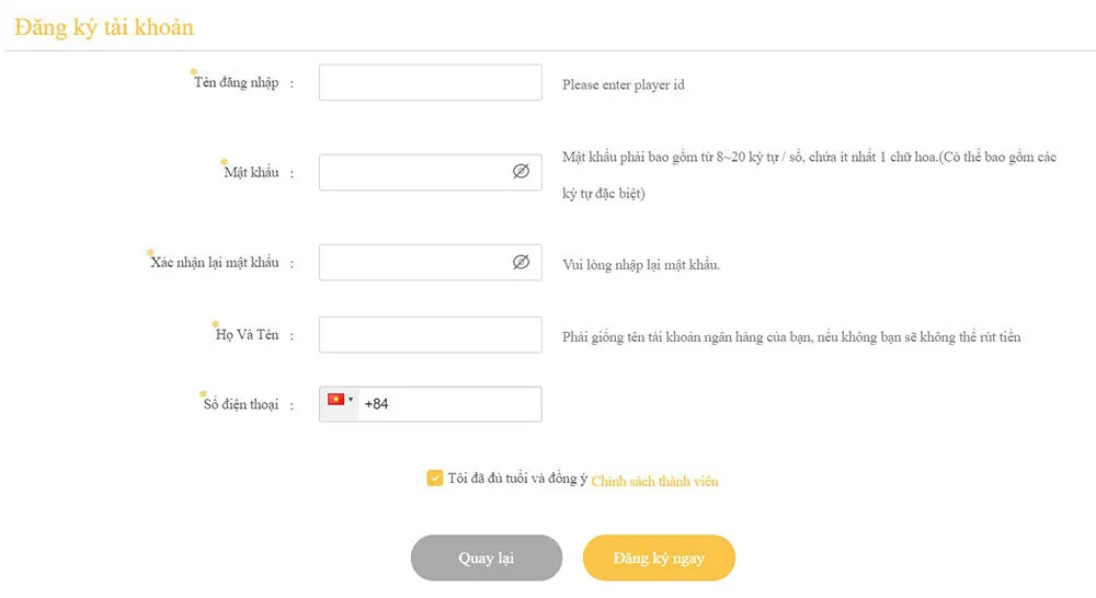 Các bước đăng ký 009bet được đơn giản hoá